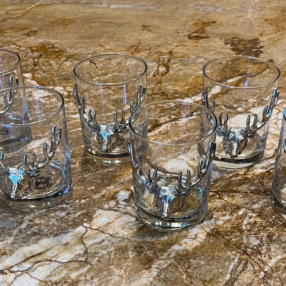 Vintage Arthur Court Deer Head Double Old Fashion Glasses- Pre- owned - Picture 5 of 6